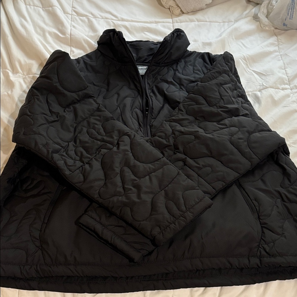 Avia Black Quilted Zip-Front Puffer Jacket